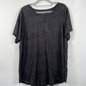 Torrid Active Animal Print Performance Cotton Open Back Short Sleeve Tunic 0842